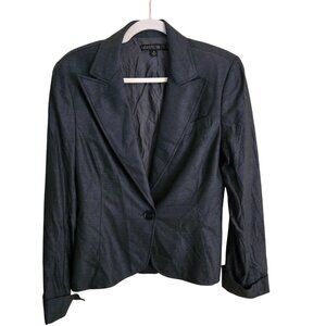 Lafayette 148 New York Wool Silk Blend Single Breasted Blazer Size 10